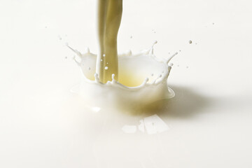Pouring milk splash