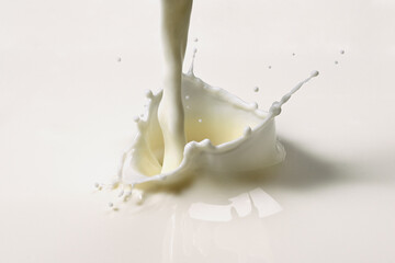 Pouring milk splash