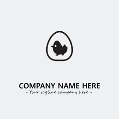 Egg cartoon illustration black and white for logo company vector image
