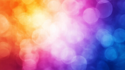 Obraz premium Abstract background with bokeh effect in shades of orange yellow pink purple and blue colors