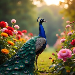 peacock in the park