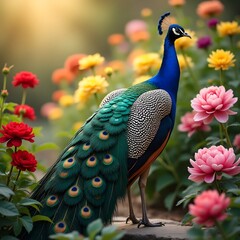 peacock in the park