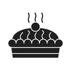 Pastry icon silhouette vector illustration