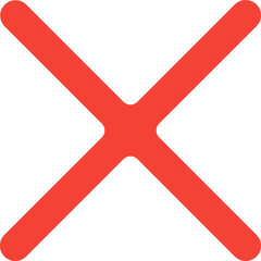 Obraz premium Cross Close Thin Rounded Icon