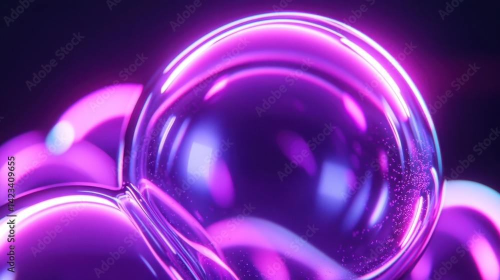 Poster beautiful bunch of soap bubbles floating gracefully against a soft background creating a playful and