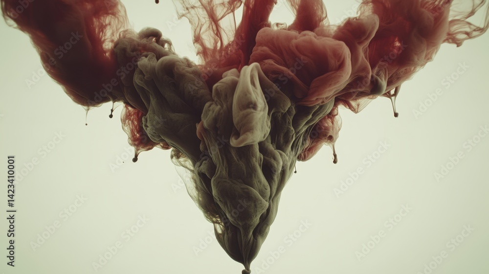 Aufkleber enigmatic smoke cloud suspended in air with ethereal hues creating an abstract visual experience of 