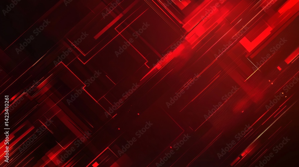 Poster abstract red geometric background digital design modern art graphic texture dark lines style image