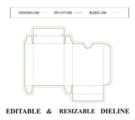 Package die cut, Die Cut Line, Trading Card Box Template, DIY Blank Custom Poker Card Box, Blank Playing Card Box Template,