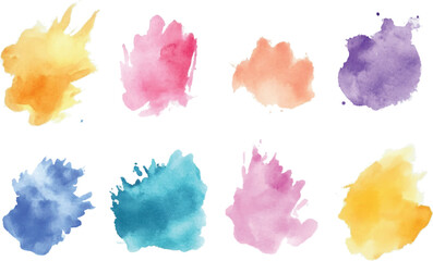 watercolor circles brash watercolor on white background. 