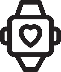 Smartwatch gym line icon