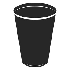 Plastic Cup silhouette vector illustration
