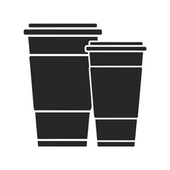 Plastic Cup icon silhouette vector illustration