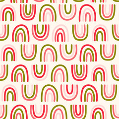 Funny rainbows kids seamless pattern