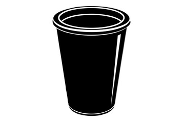 Plastic Cup silhouette vector illustration