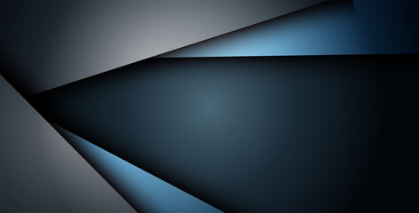 Abstract blue navy triangle overlap with text on dark blank space design modern luxury futuristic background vector illustration. eps10 vector