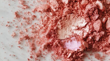 Naklejka premium Shimmery Rose Gold Powder Makeup Smear