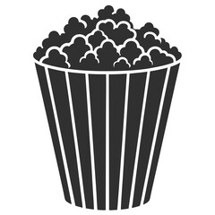 Popcorn Bucket silhouette vector illustration