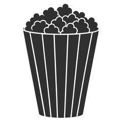 Popcorn Bucket silhouette vector illustration
