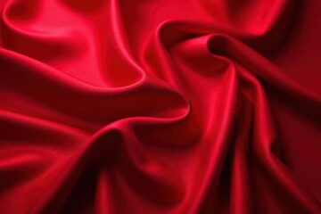 Obraz premium Deep crimson silk, rich texture, luxurious folds, red, rich