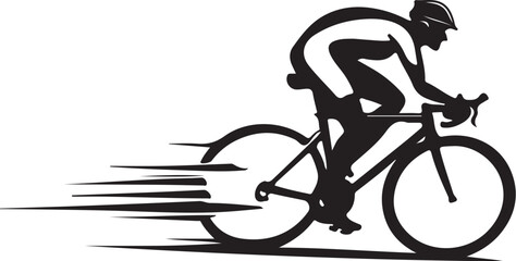 Obraz premium Epic Mountain Biking Adventure Silhouette with Pine Forest, Moon, and Wilderness Scenery