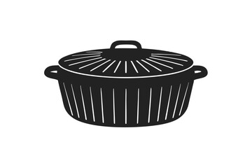 Pot Lid icon silhouette vector illustration