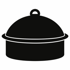 Pot Lid silhouette vector illustration