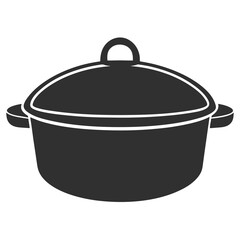 Pot Lid silhouette vector illustration