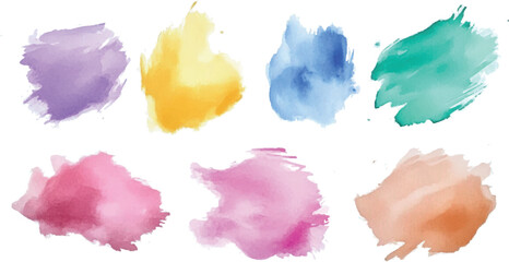 watercolor vector stains; background for texts, Blue watercolor on white background vector illustration.