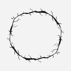 Circular Crack Pattern EPS Vector