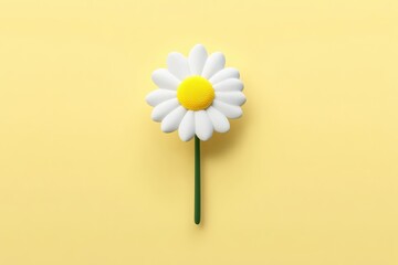 A single, cheerful daisy, stylized and simple