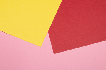 Simple Paper Card Primary Colour Lined Geometric Shapes in Multicolour Rainbow Calm Background
