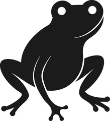 Frog icon Silhouette vector on transparent background