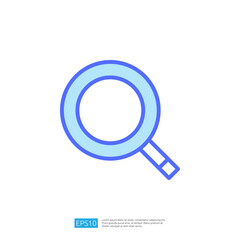Magnifying Glass Icon Representing Search and Discovery in a Simple Minimalist Design