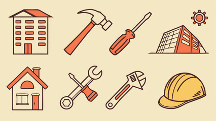 construction icon collection set.eps