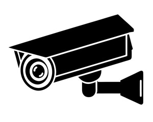 security camera silhouette vector illustration