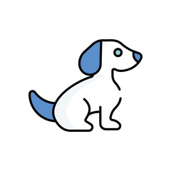 Dog vector icon stock illustration