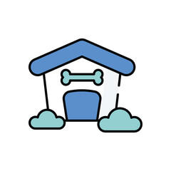Kennel vector icon stock illustration
