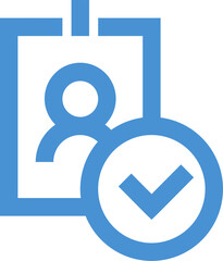 User I D Verification Outline Icon