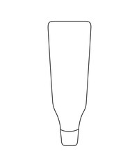 Tube icon with thin outline