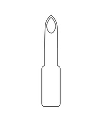Lipstick icon with thin outline