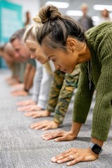 Group Exercise Session Promoting Workplace Wellness – Global Employee Health and Fitness Month