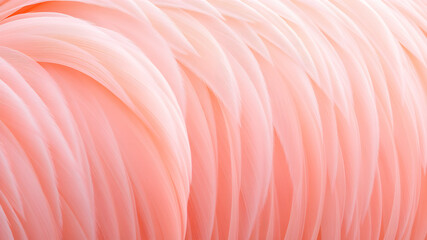 Fototapeta premium Flamingo Feathers, close up Generative AI
