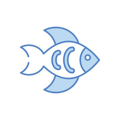Fish vector icon stock illustration