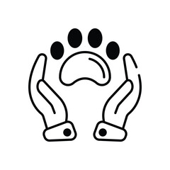 Animal Care vector icon stock illustration