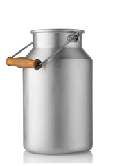 retro milk can isolated on white background
