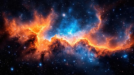 Cosmic tapestry of vibrant nebulae and distant stars.