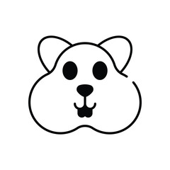 Hamster vector icon stock illustration
