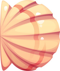 Ocean seashell cartoon font letter D. Ocean shell typeset letter, underwater mollusk conch vector English alphabet type sign. Coral reef mussel kids ABC font symbol or cartoon typeface element