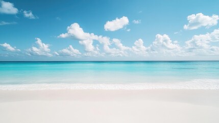 Obraz premium Serene beach scene under a vibrant sky