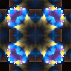 Abstract texture background for design. Stage light and smoke on stage, lighting and spotlights
